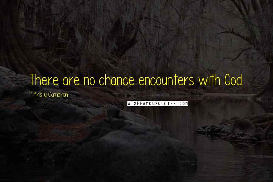 Kristy Cambron Quotes: There are no chance encounters with God.