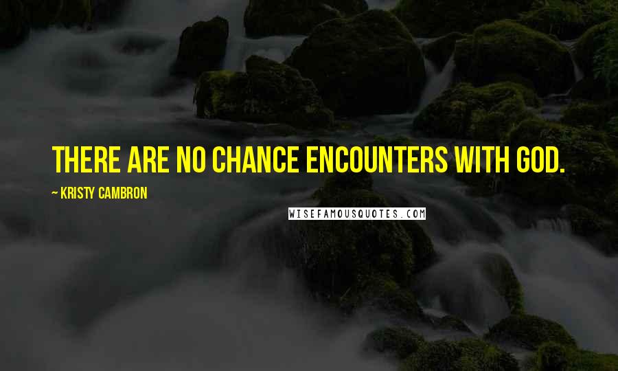 Kristy Cambron Quotes: There are no chance encounters with God.