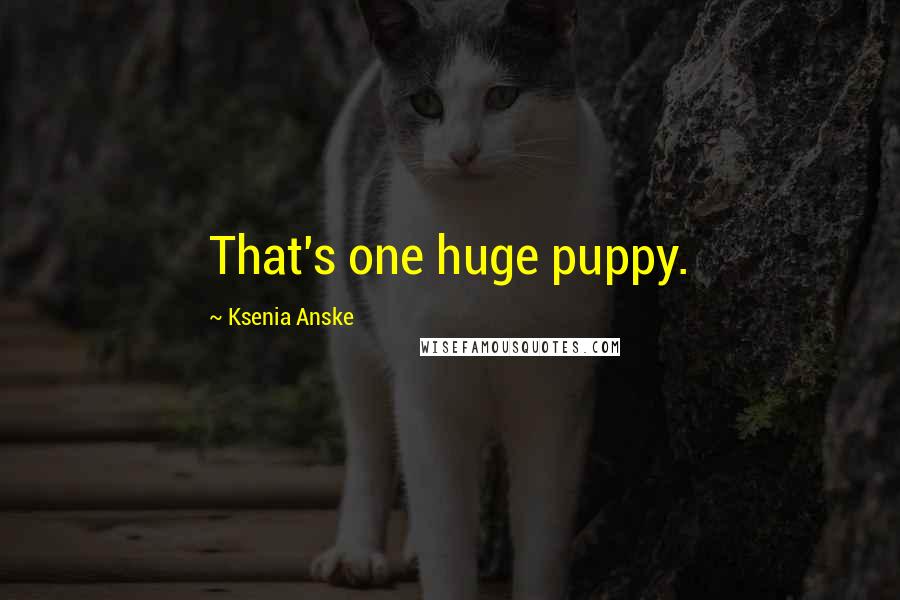 Ksenia Anske Quotes: That's one huge puppy.