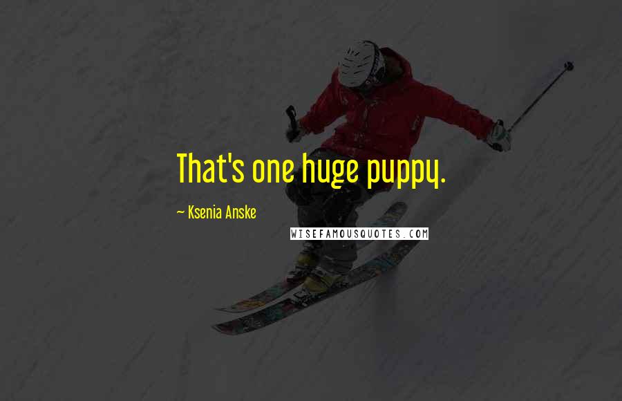 Ksenia Anske Quotes: That's one huge puppy.