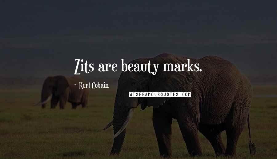 Kurt Cobain Quotes: Zits are beauty marks.