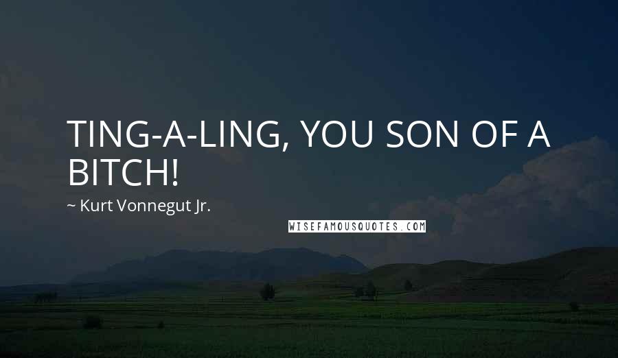 Kurt Vonnegut Jr. Quotes: TING-A-LING, YOU SON OF A BITCH!