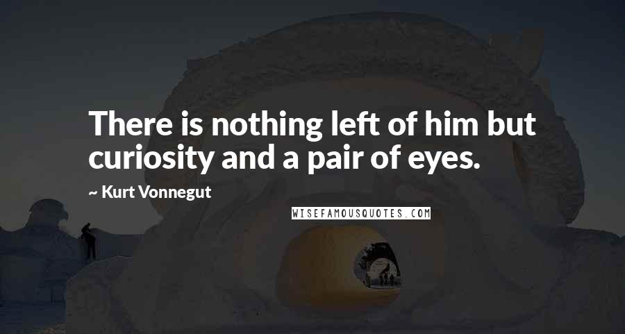 Kurt Vonnegut Quotes: There is nothing left of him but curiosity and a pair of eyes.