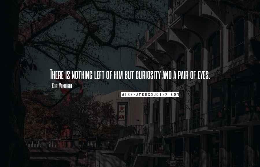 Kurt Vonnegut Quotes: There is nothing left of him but curiosity and a pair of eyes.