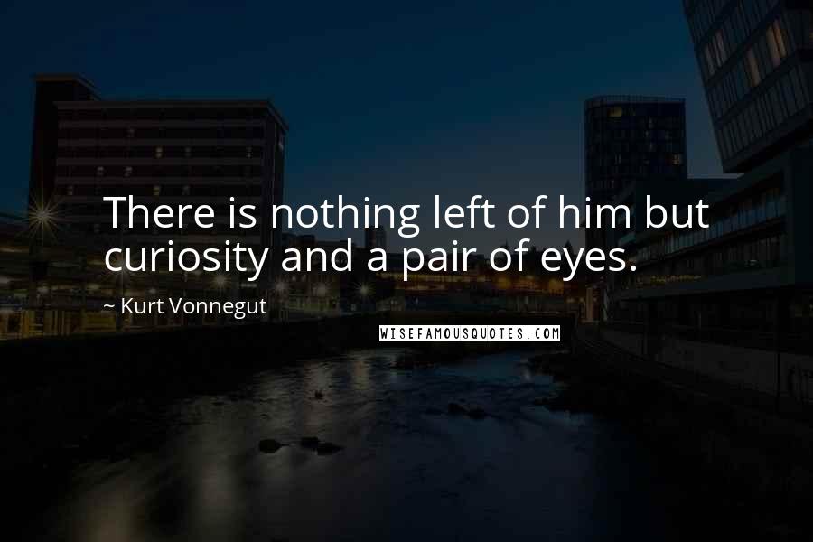 Kurt Vonnegut Quotes: There is nothing left of him but curiosity and a pair of eyes.
