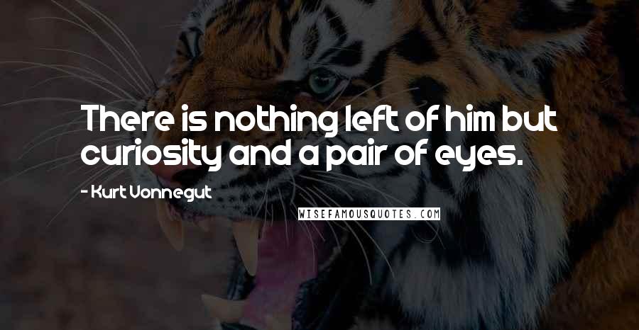 Kurt Vonnegut Quotes: There is nothing left of him but curiosity and a pair of eyes.