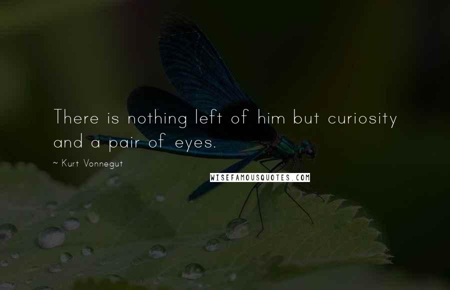 Kurt Vonnegut Quotes: There is nothing left of him but curiosity and a pair of eyes.