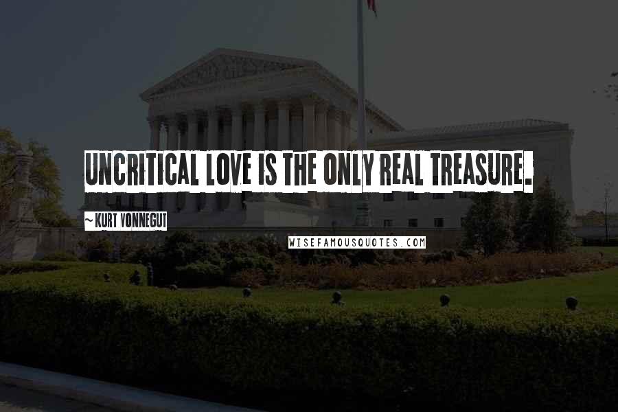 Kurt Vonnegut Quotes: Uncritical love is the only real treasure.