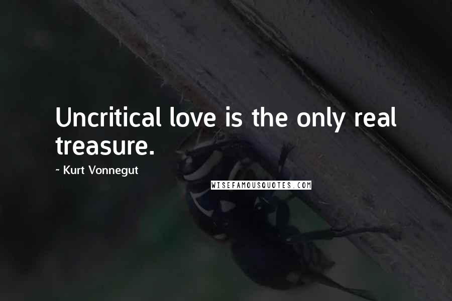 Kurt Vonnegut Quotes: Uncritical love is the only real treasure.