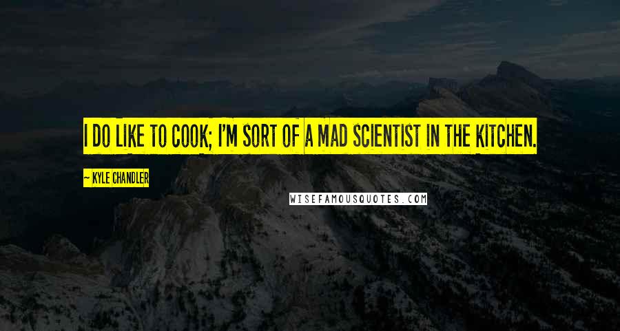 Kyle Chandler Quotes: I do like to cook; I'm sort of a mad scientist in the kitchen.