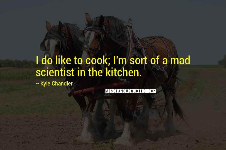 Kyle Chandler Quotes: I do like to cook; I'm sort of a mad scientist in the kitchen.