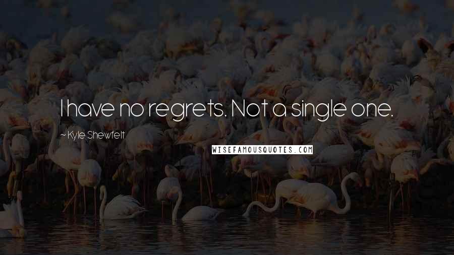 Kyle Shewfelt Quotes: I have no regrets. Not a single one.