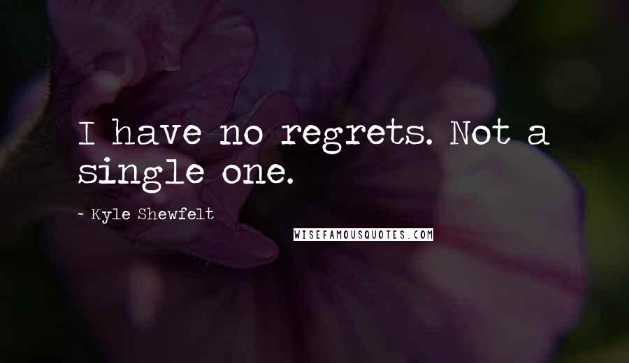 Kyle Shewfelt Quotes: I have no regrets. Not a single one.