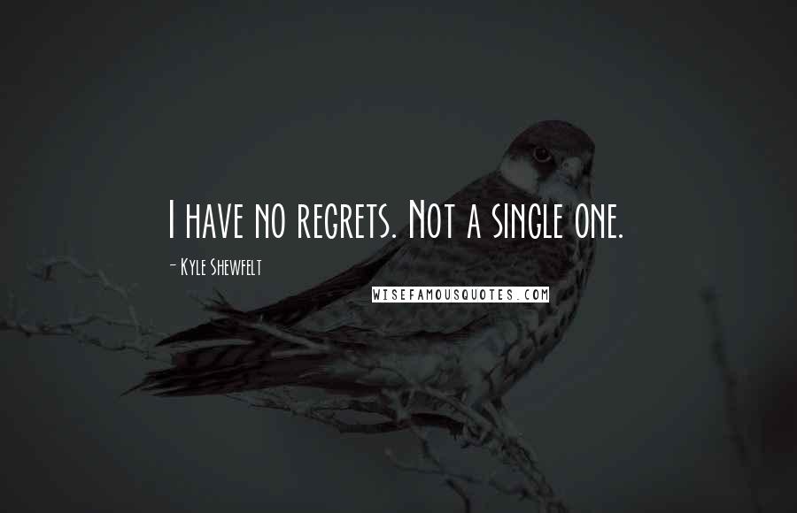 Kyle Shewfelt Quotes: I have no regrets. Not a single one.