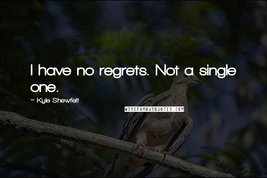 Kyle Shewfelt Quotes: I have no regrets. Not a single one.