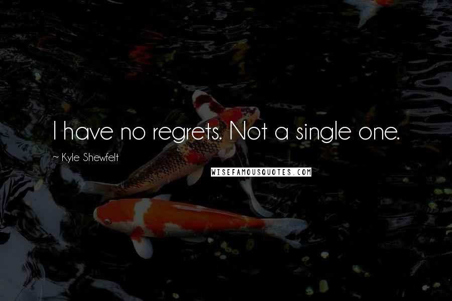 Kyle Shewfelt Quotes: I have no regrets. Not a single one.