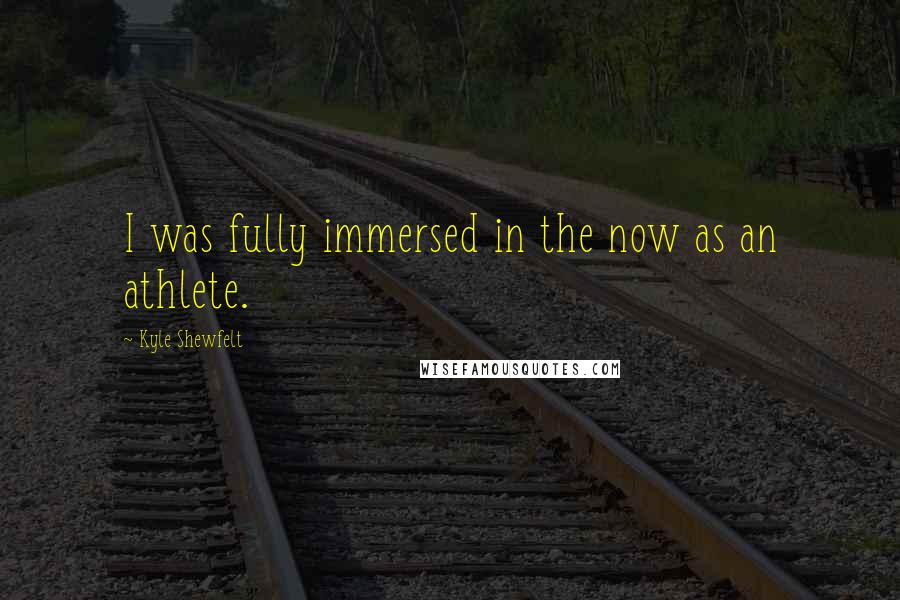 Kyle Shewfelt Quotes: I was fully immersed in the now as an athlete.