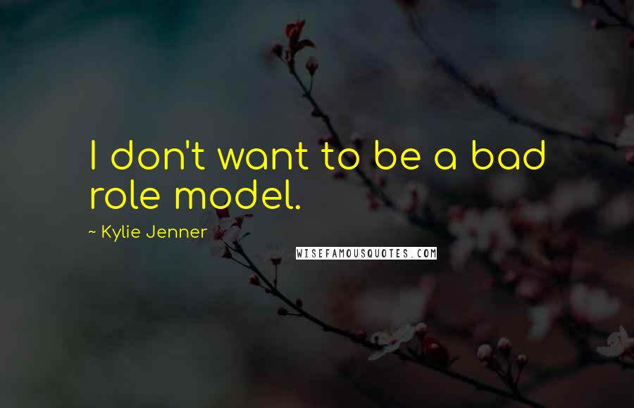 Kylie Jenner Quotes: I don't want to be a bad role model.