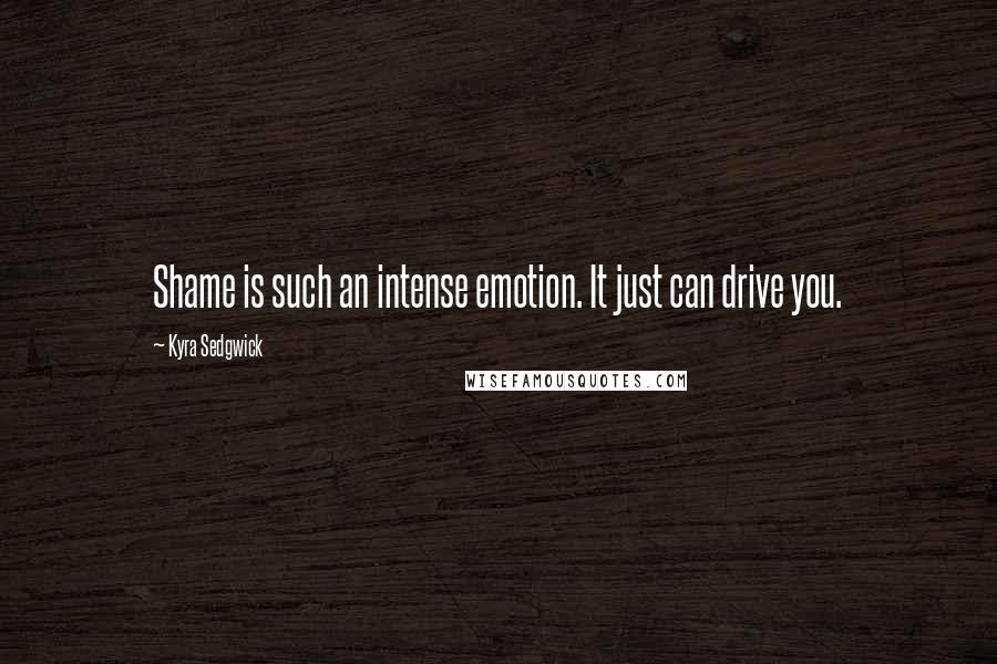 Kyra Sedgwick Quotes: Shame is such an intense emotion. It just can drive you.