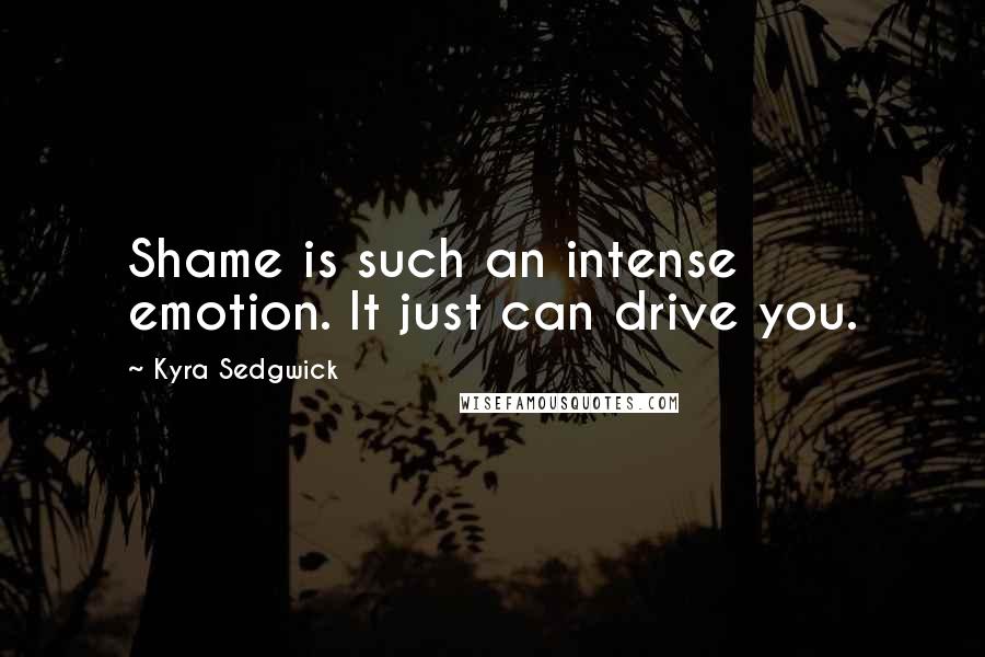 Kyra Sedgwick Quotes: Shame is such an intense emotion. It just can drive you.