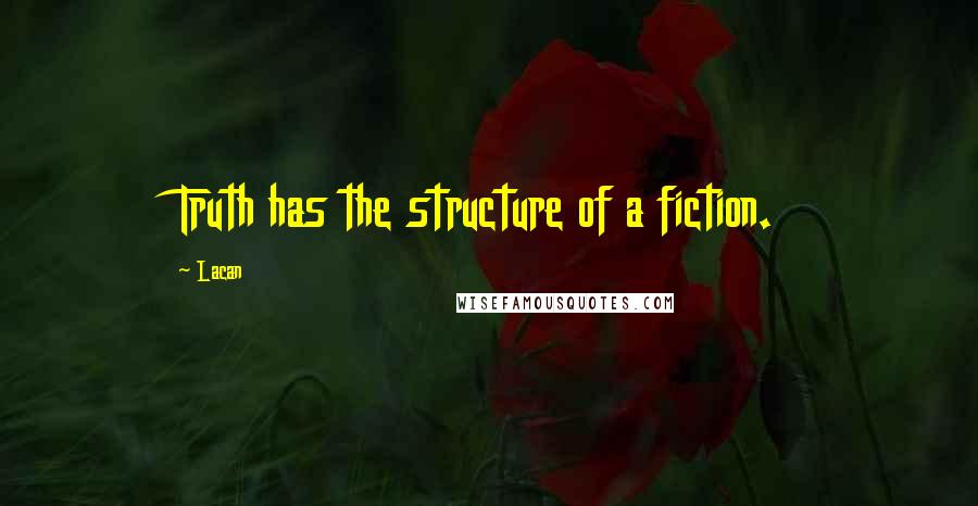 Lacan Quotes: Truth has the structure of a fiction.