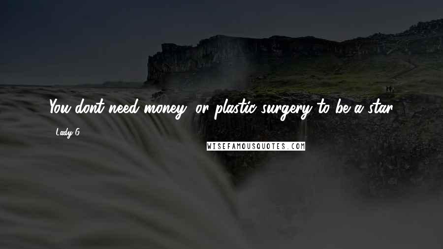 Lady G Quotes: You dont need money, or plastic surgery to be a star
