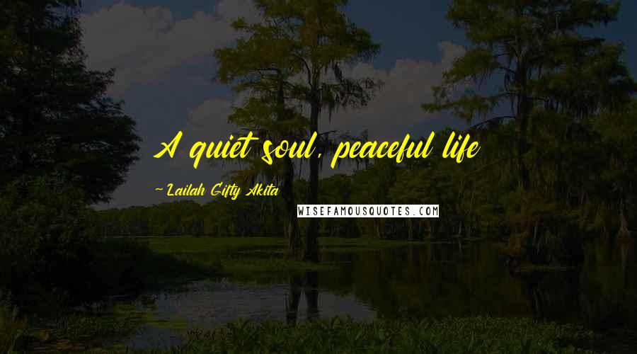 Lailah Gifty Akita Quotes: A quiet soul, peaceful life