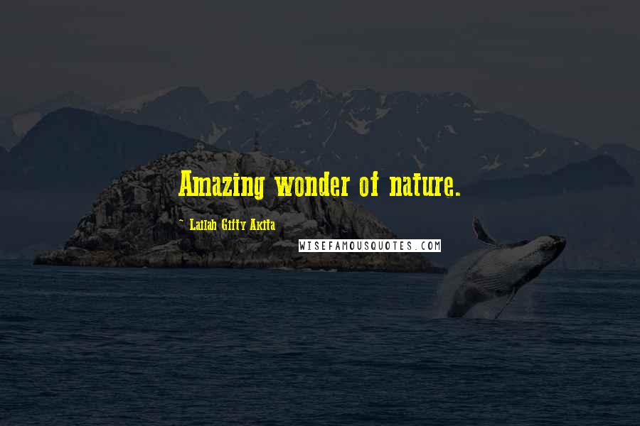 Lailah Gifty Akita Quotes: Amazing wonder of nature.