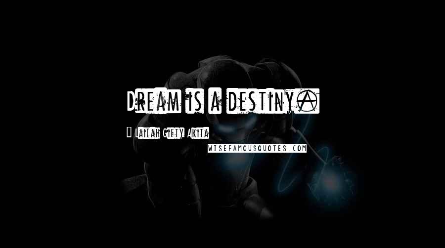 Lailah Gifty Akita Quotes: Dream is a destiny.