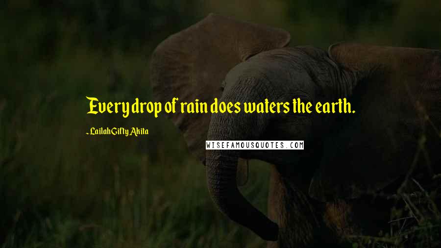 Lailah Gifty Akita Quotes: Every drop of rain does waters the earth.