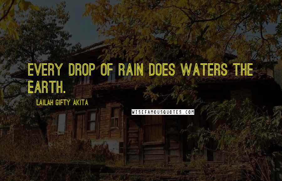Lailah Gifty Akita Quotes: Every drop of rain does waters the earth.