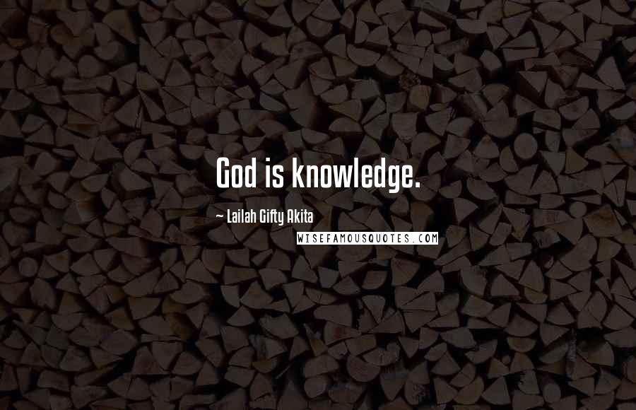Lailah Gifty Akita Quotes: God is knowledge.