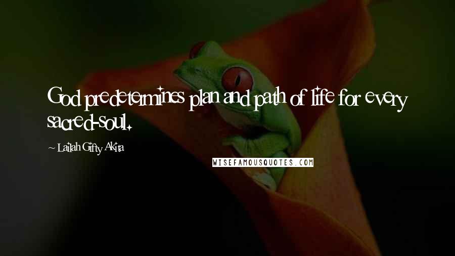 Lailah Gifty Akita Quotes: God predetermines plan and path of life for every sacred-soul.