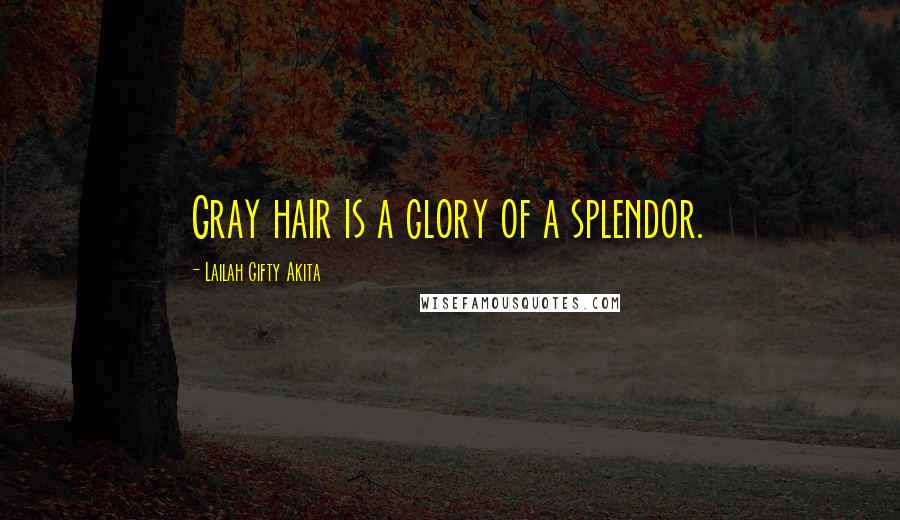 Lailah Gifty Akita Quotes: Gray hair is a glory of a splendor.