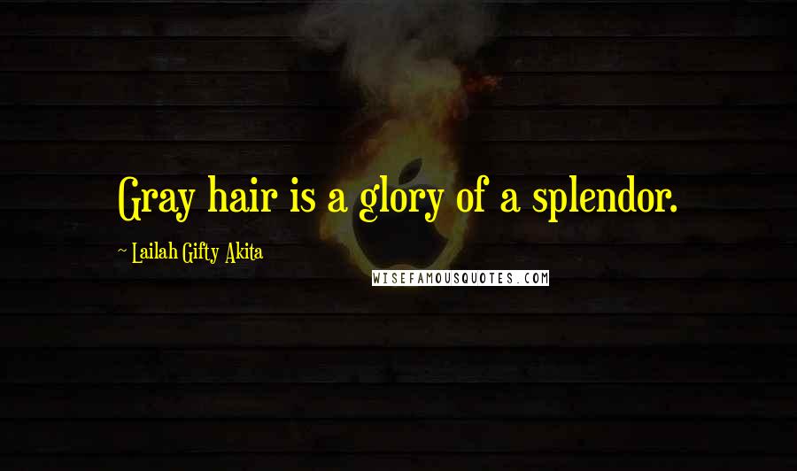 Lailah Gifty Akita Quotes: Gray hair is a glory of a splendor.