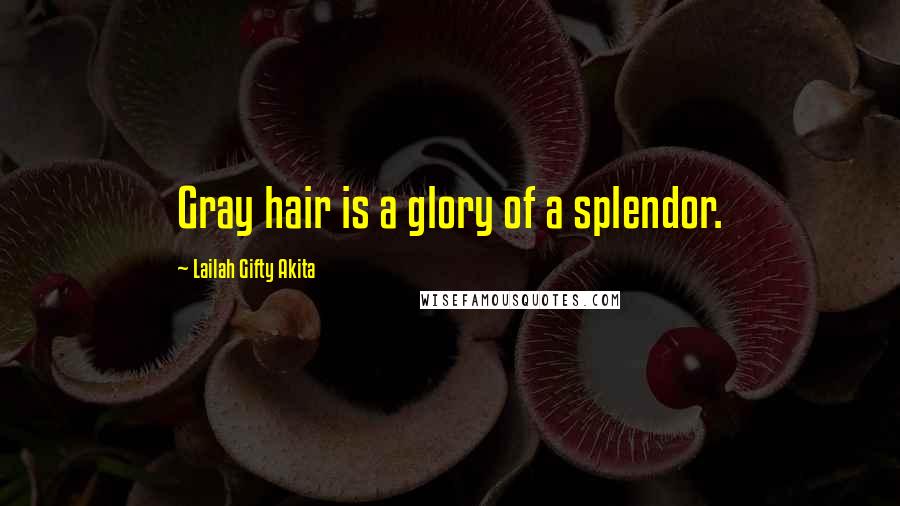 Lailah Gifty Akita Quotes: Gray hair is a glory of a splendor.