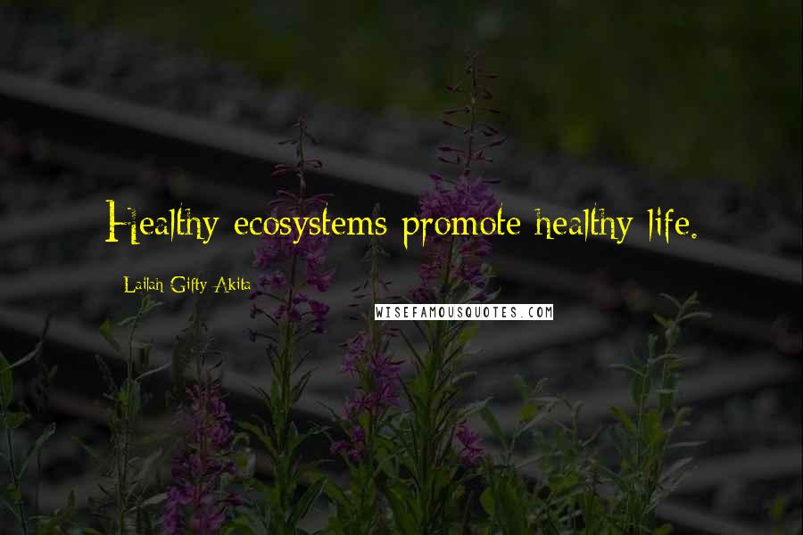 Lailah Gifty Akita Quotes: Healthy ecosystems promote healthy life.