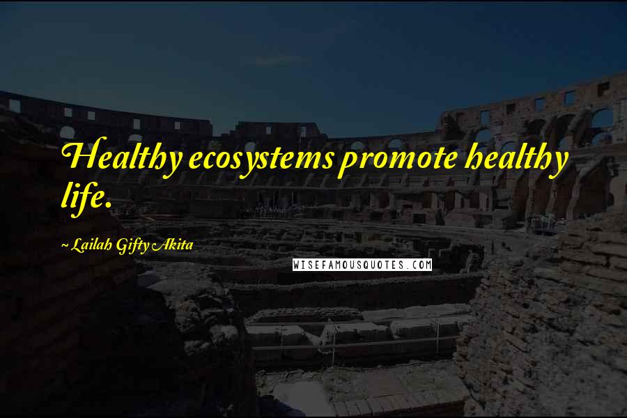 Lailah Gifty Akita Quotes: Healthy ecosystems promote healthy life.