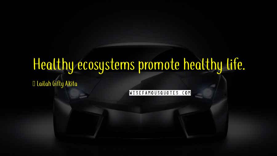 Lailah Gifty Akita Quotes: Healthy ecosystems promote healthy life.