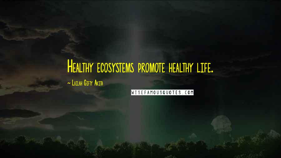 Lailah Gifty Akita Quotes: Healthy ecosystems promote healthy life.