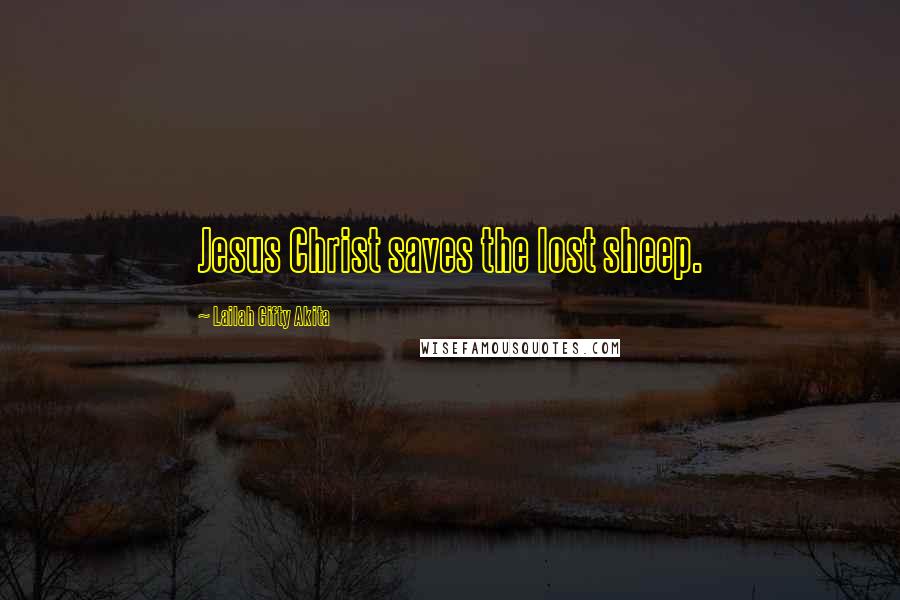 Lailah Gifty Akita Quotes: Jesus Christ saves the lost sheep.