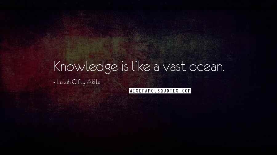 Lailah Gifty Akita Quotes: Knowledge is like a vast ocean.