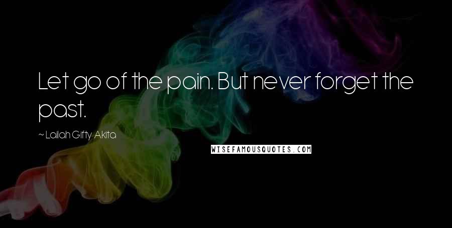 Lailah Gifty Akita Quotes: Let go of the pain. But never forget the past.