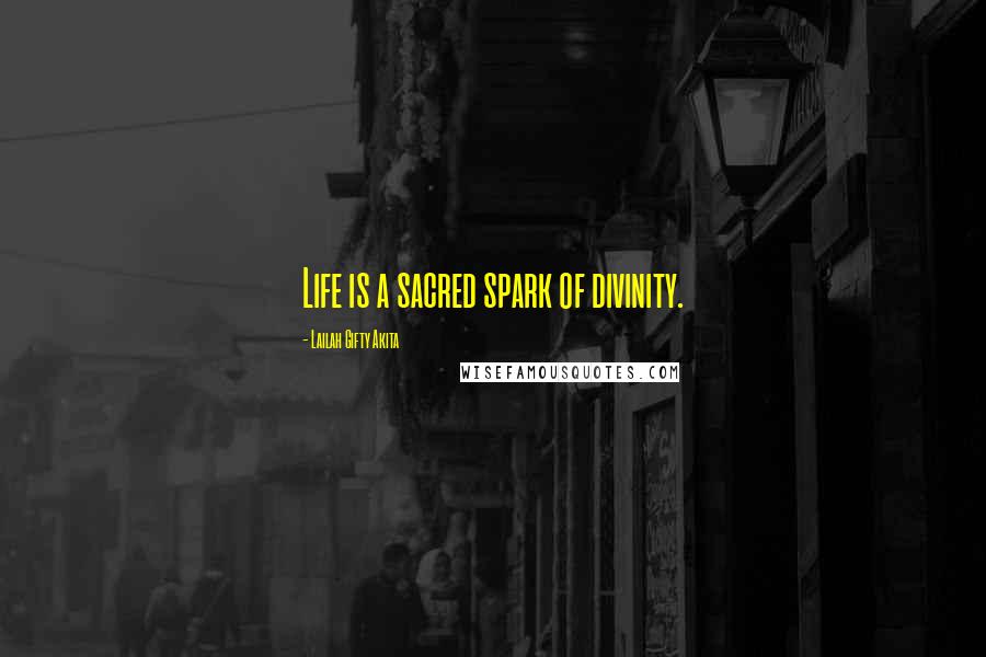 Lailah Gifty Akita Quotes: Life is a sacred spark of divinity.