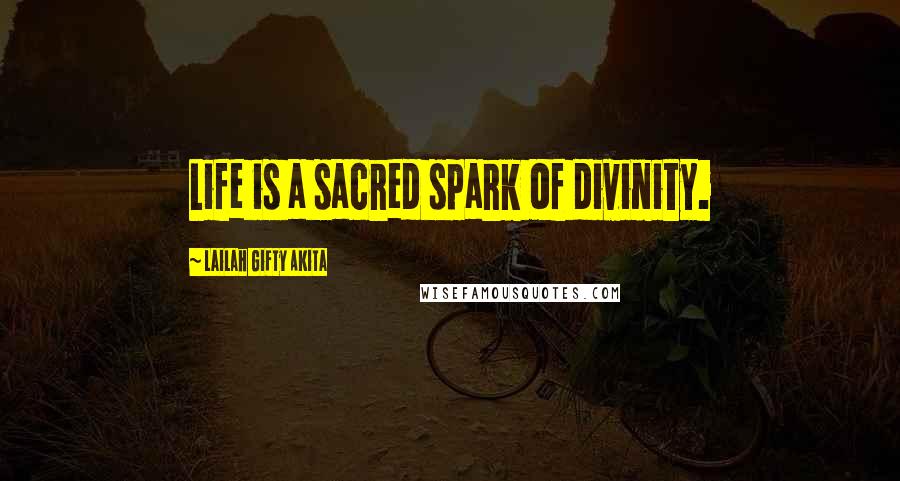 Lailah Gifty Akita Quotes: Life is a sacred spark of divinity.