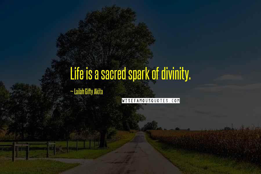 Lailah Gifty Akita Quotes: Life is a sacred spark of divinity.