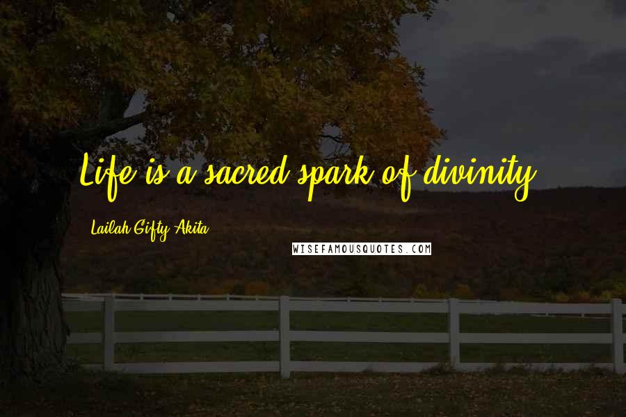 Lailah Gifty Akita Quotes: Life is a sacred spark of divinity.