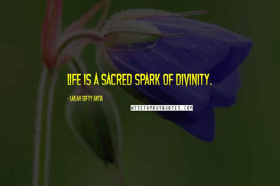 Lailah Gifty Akita Quotes: Life is a sacred spark of divinity.