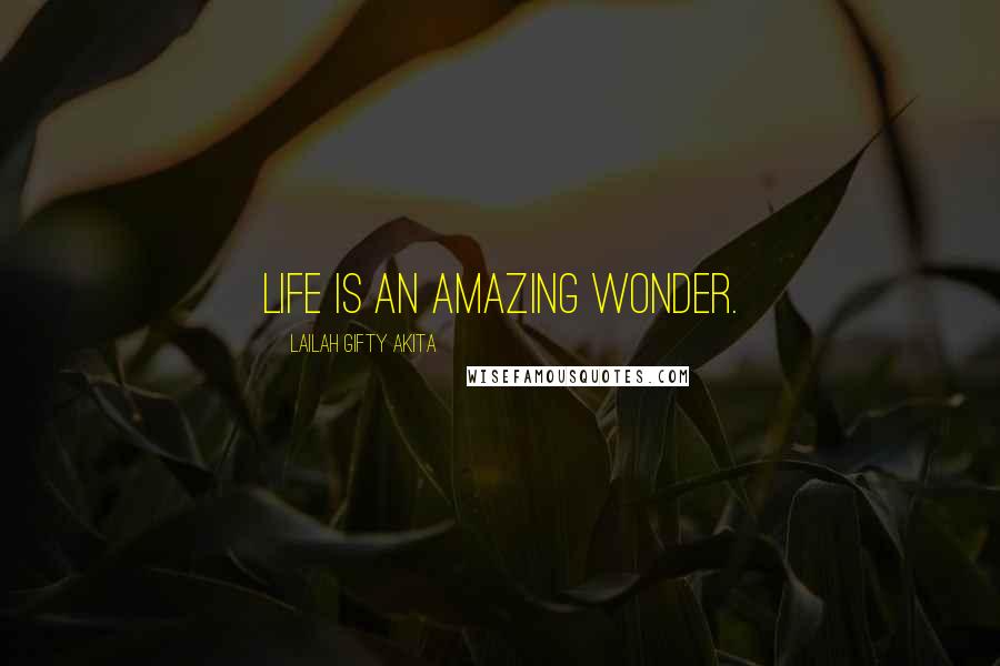 Lailah Gifty Akita Quotes: Life is an amazing wonder.