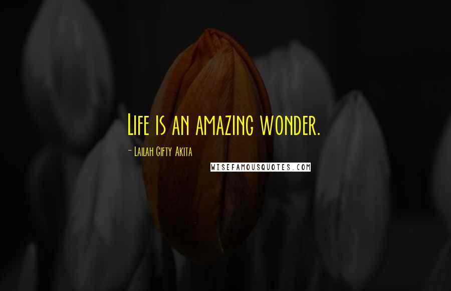 Lailah Gifty Akita Quotes: Life is an amazing wonder.